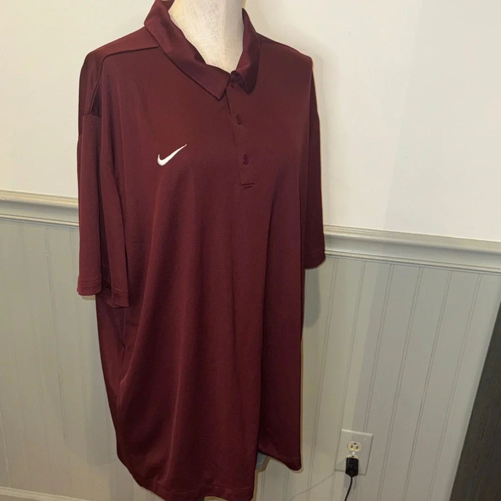 Nike Men's Burgundy Polo‎ Shirt size 3XL